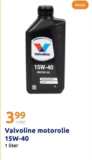 Valvoline motorolie 15W-40 1 liter