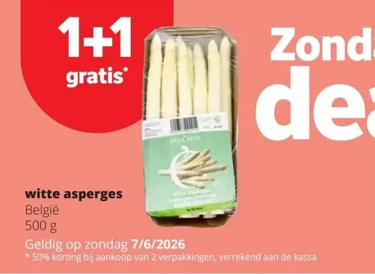 witte asperges België 500 g