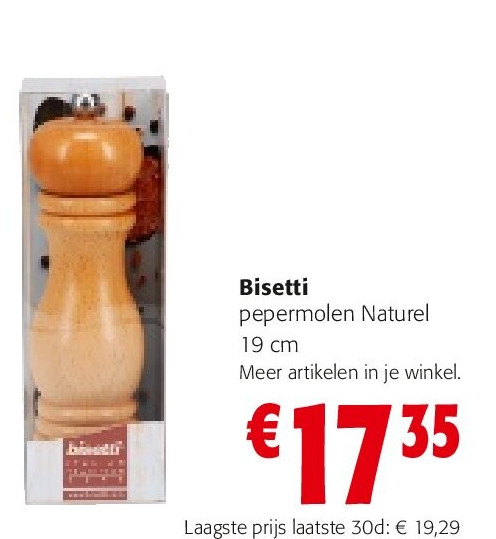Bisetti pepermolen Naturel 19 cm