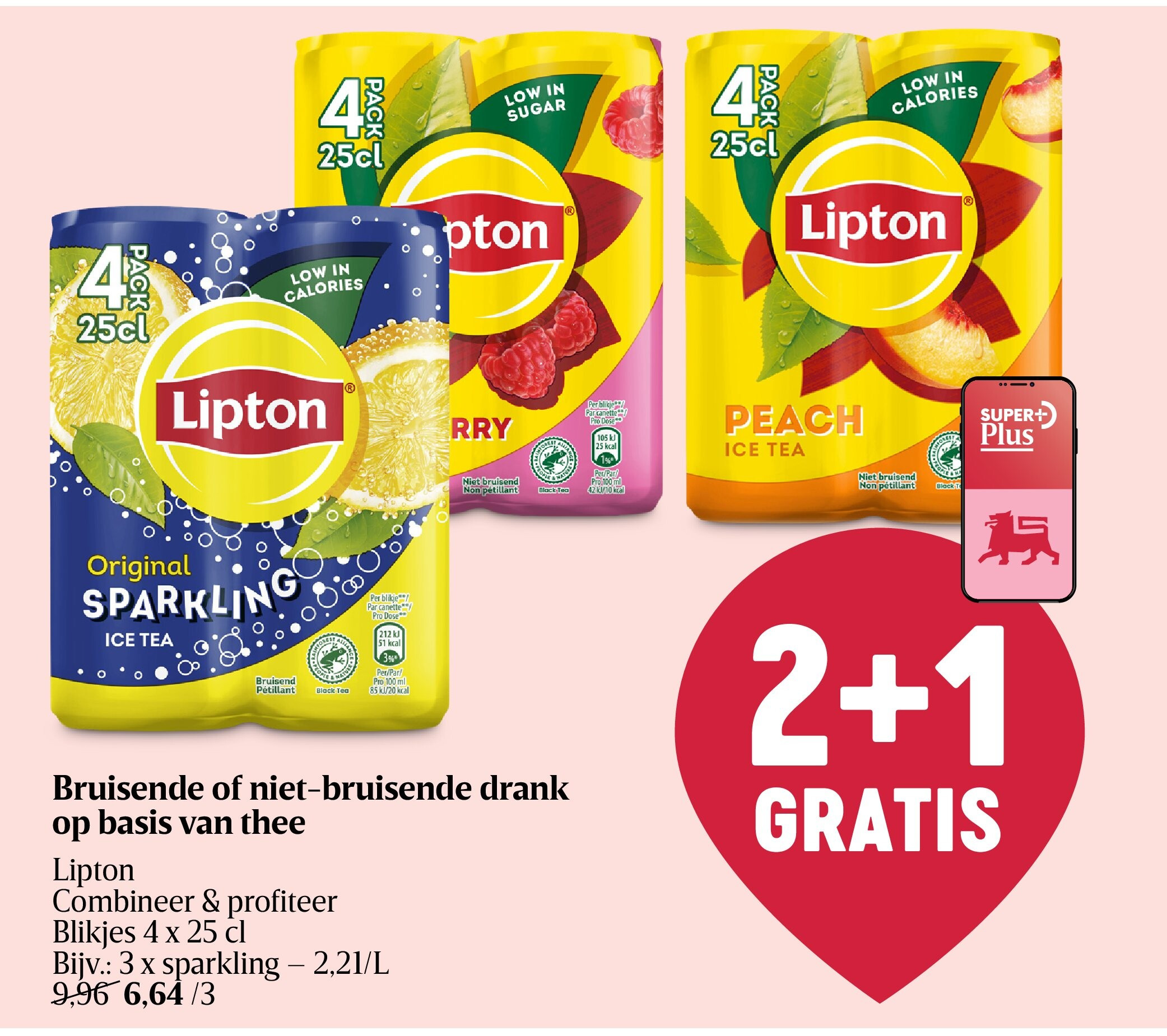 Bruisende of niet-bruisende drank op basis van thee