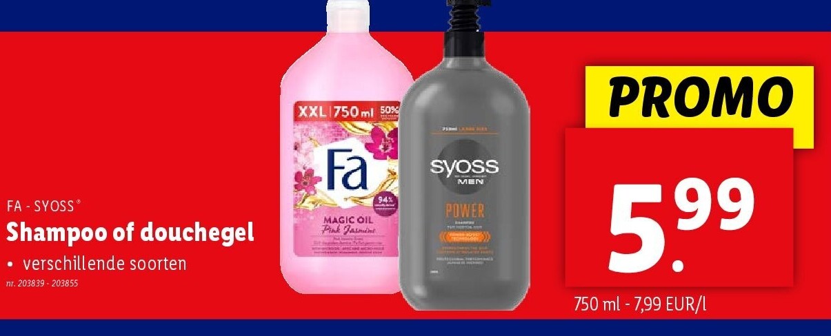 Shampoo of douchegel