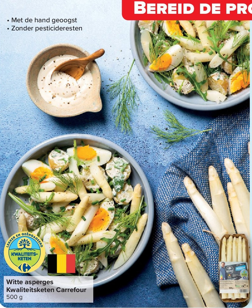 Witte asperges Kwaliteitsketen Carrefour