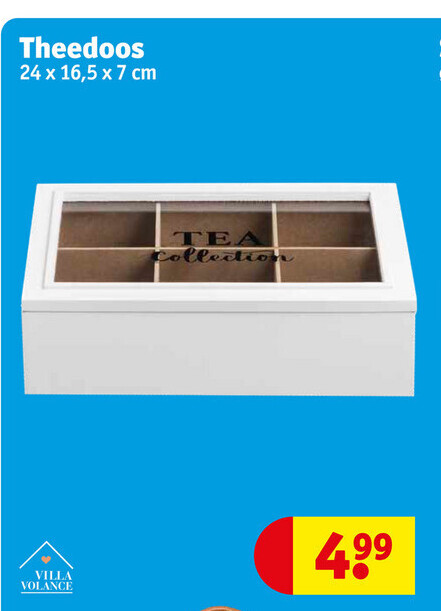 Theedoos 24 x 16,5x7 cm