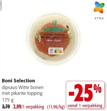 Boni Selection dipsaus Witte bonen met pikante topping 175 g