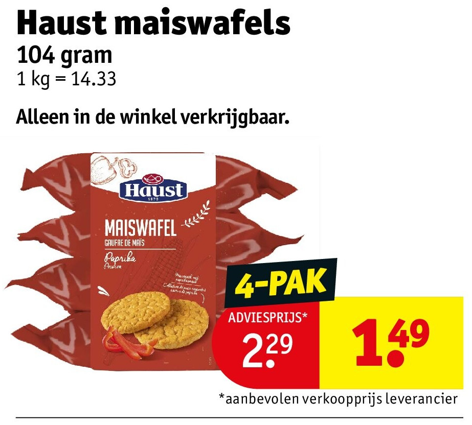 Haust maiswafels
