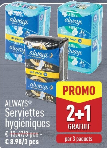Serviettes hygiéniques