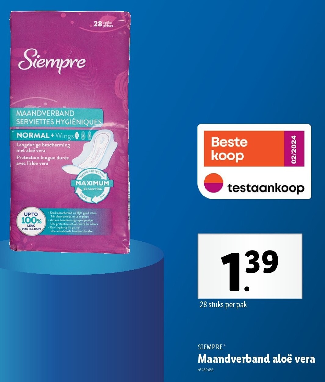 Maandverband aloë vera