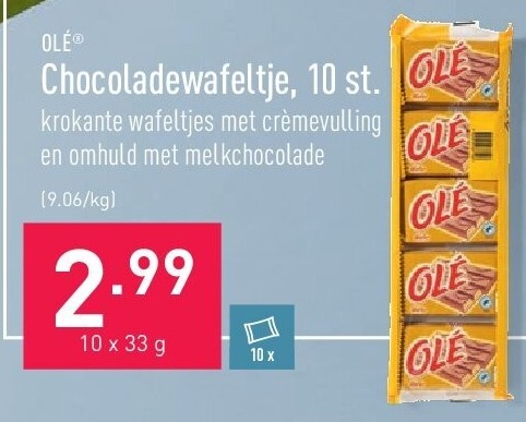Chocoladewafeltje, 10 st.