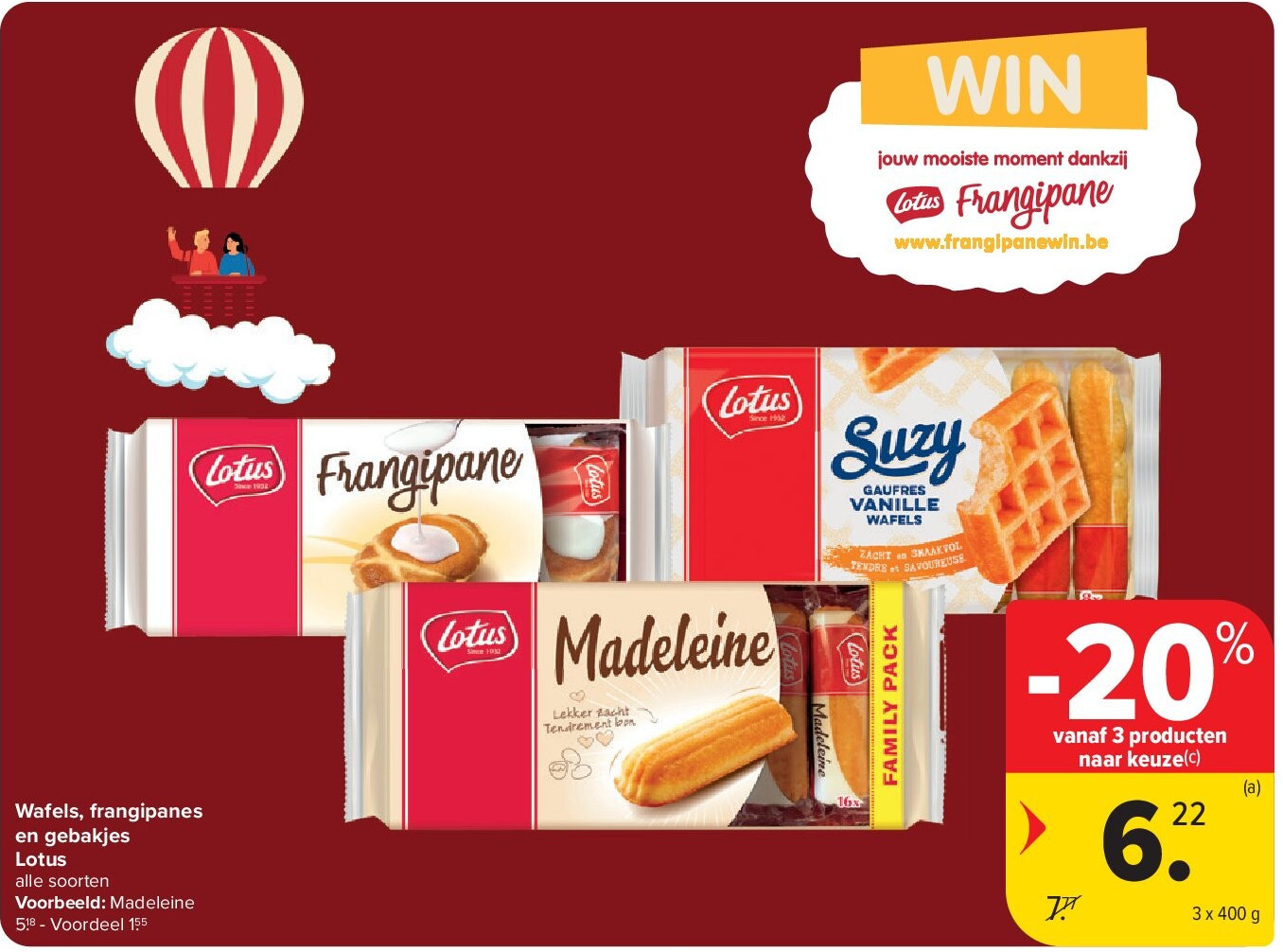 Wafels, frangipanes en gebakjes Lotus