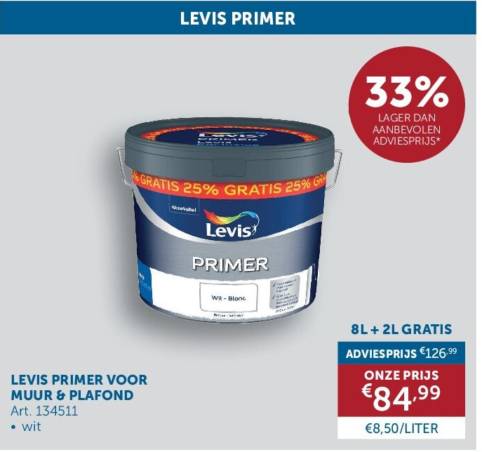 LEVIS PRIMER VOOR MUUR & PLAFOND