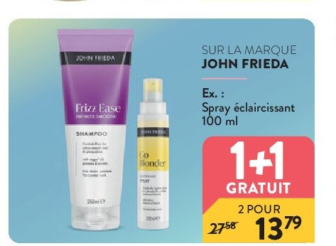 SUR LA MARQUE JOHN FRIEDA