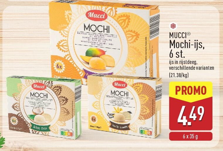 Mochi-ijs, 6st.