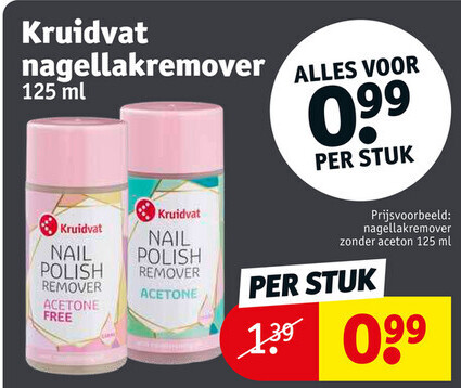 Kruidvat nagellakremover 125 ml