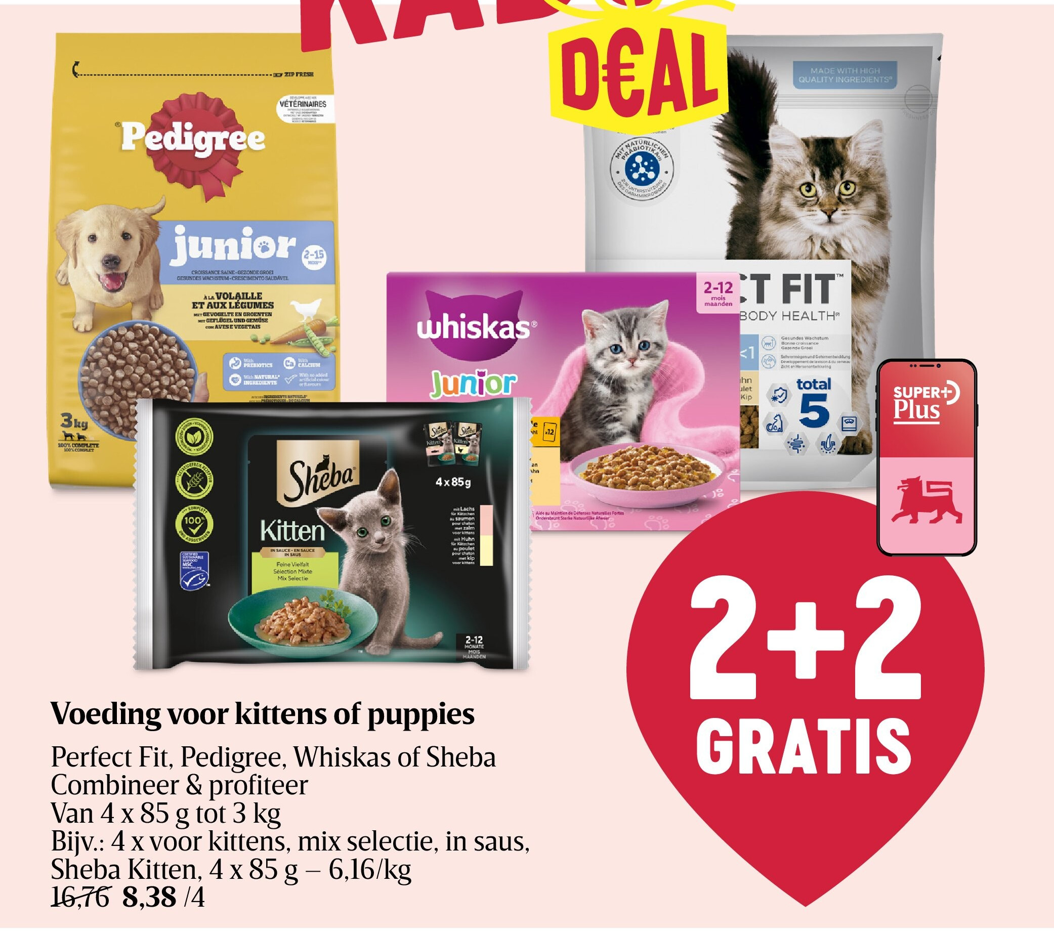 Voeding voor kittens of puppies