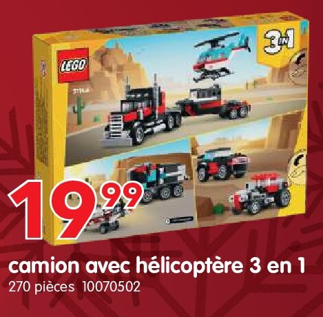 camion avec hélicoptère 3 en 1
