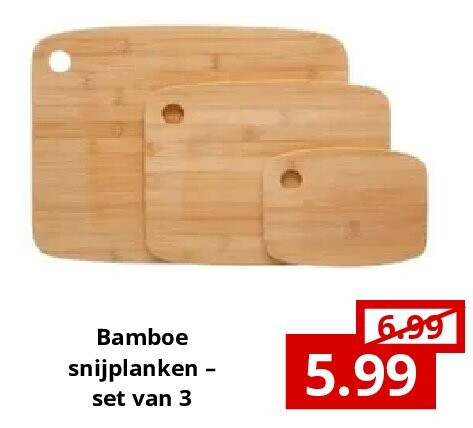 Bamboe snijplanken – set van 3
