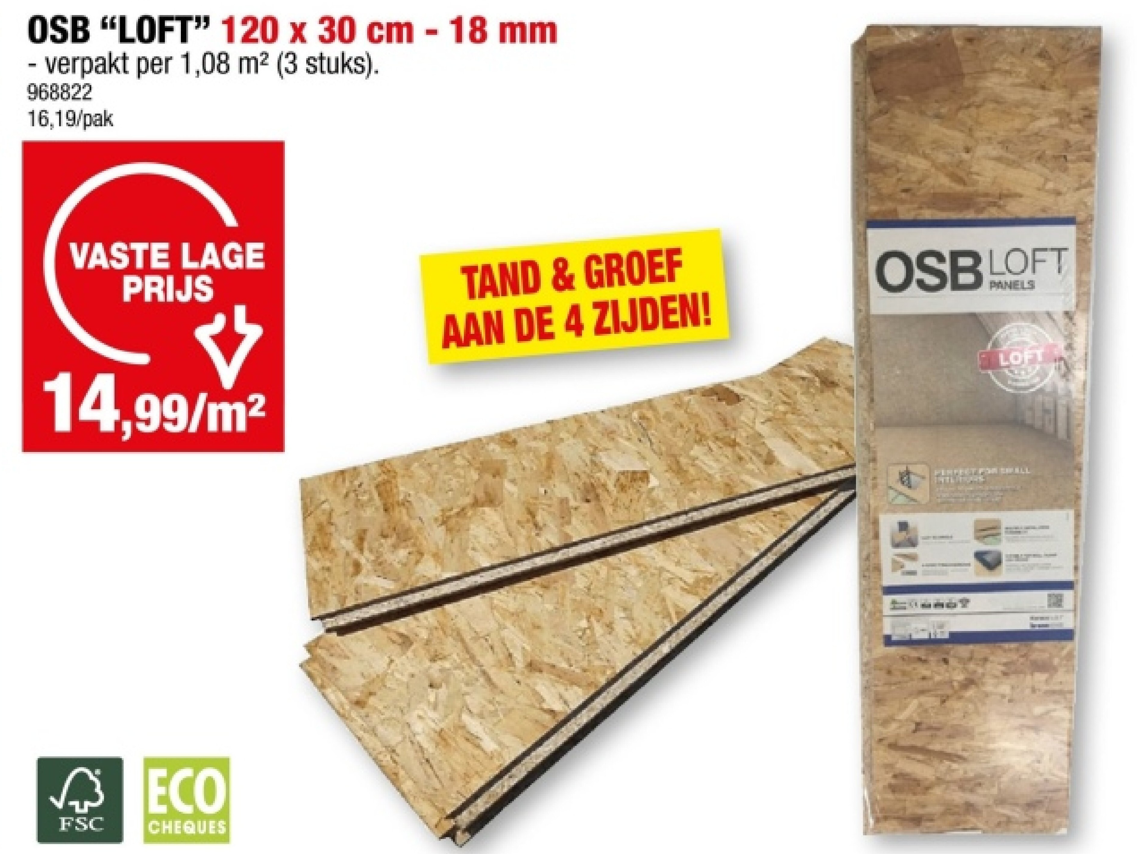 OSB "LOFT" 120 x 30 cm