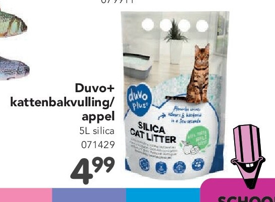 Duvo+ kattenbakvulling/ appel 5L silica 071429
