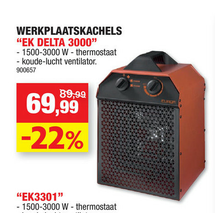 WERKPLAATSKACHELS "EK DELTA 3000"