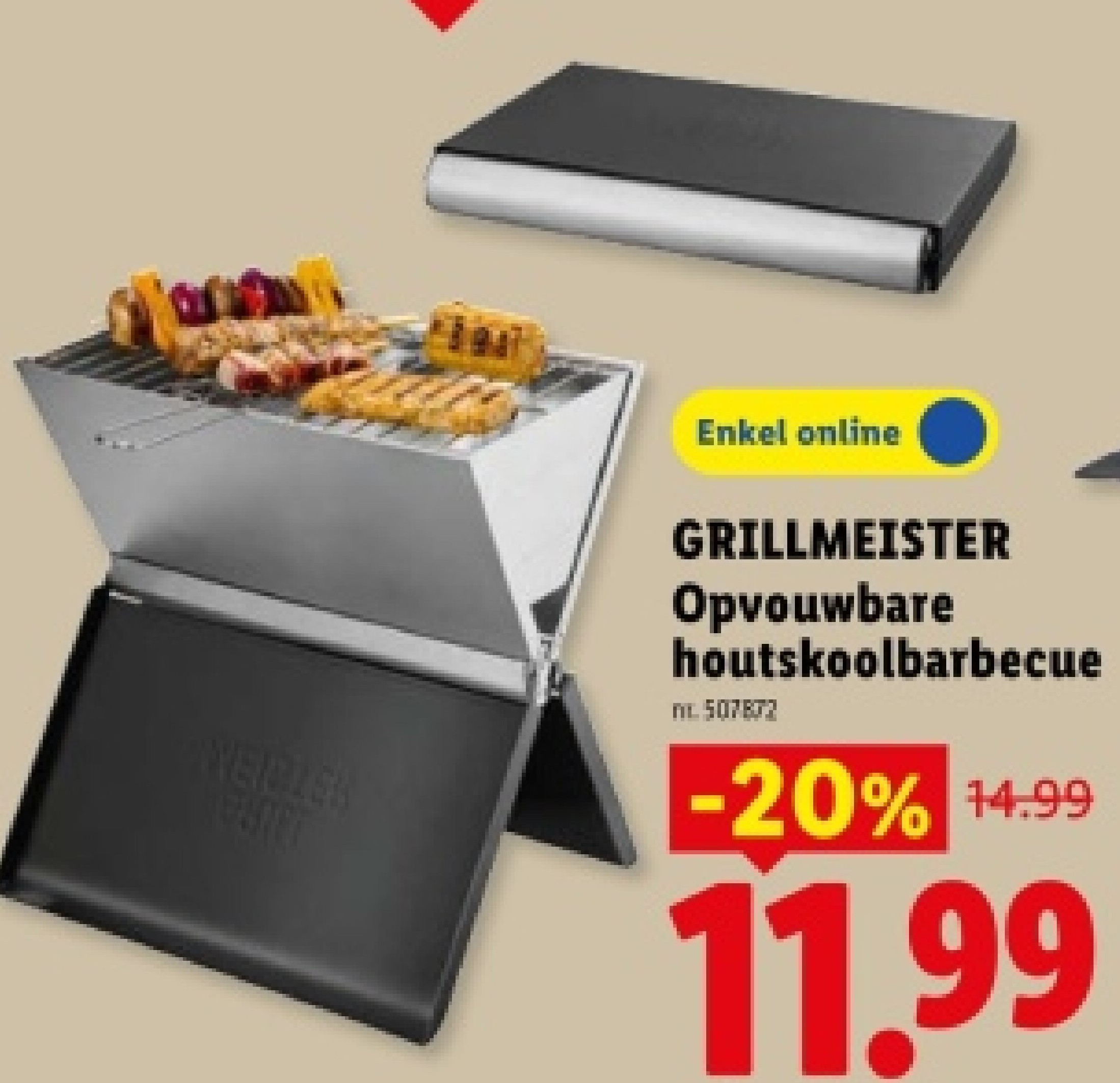 Opvouwbare houtskoolbarbecue