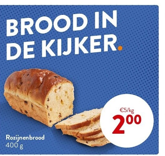 Rozijnenbrood 400 g