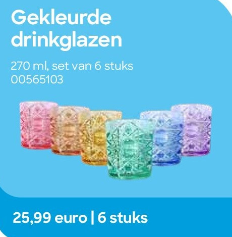Gekleurde drinkglazen
