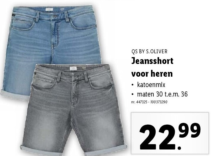 Jeansshort voor heren
