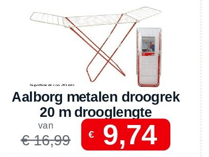 Aalborg metalen droogrek 20 m drooglengte