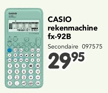 CASIO rekenmachine fx-92B Secondaire