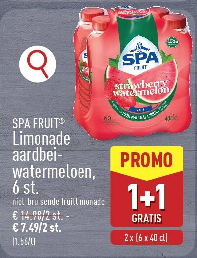 Limonade aardbei- watermeloen, 6st.