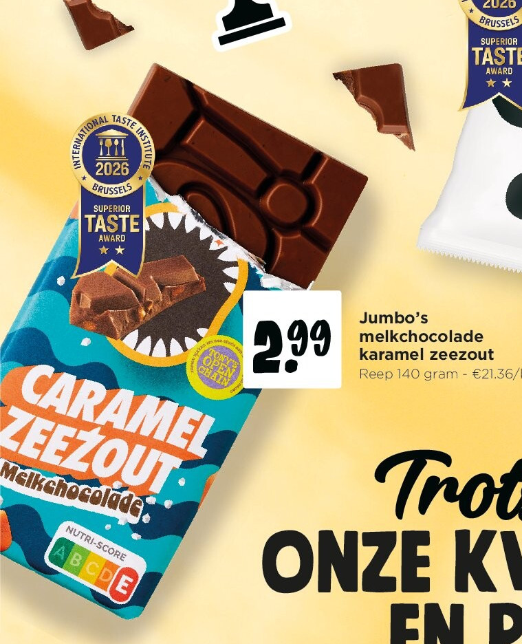 Jumbo’s melkchocolade karamel zeezout