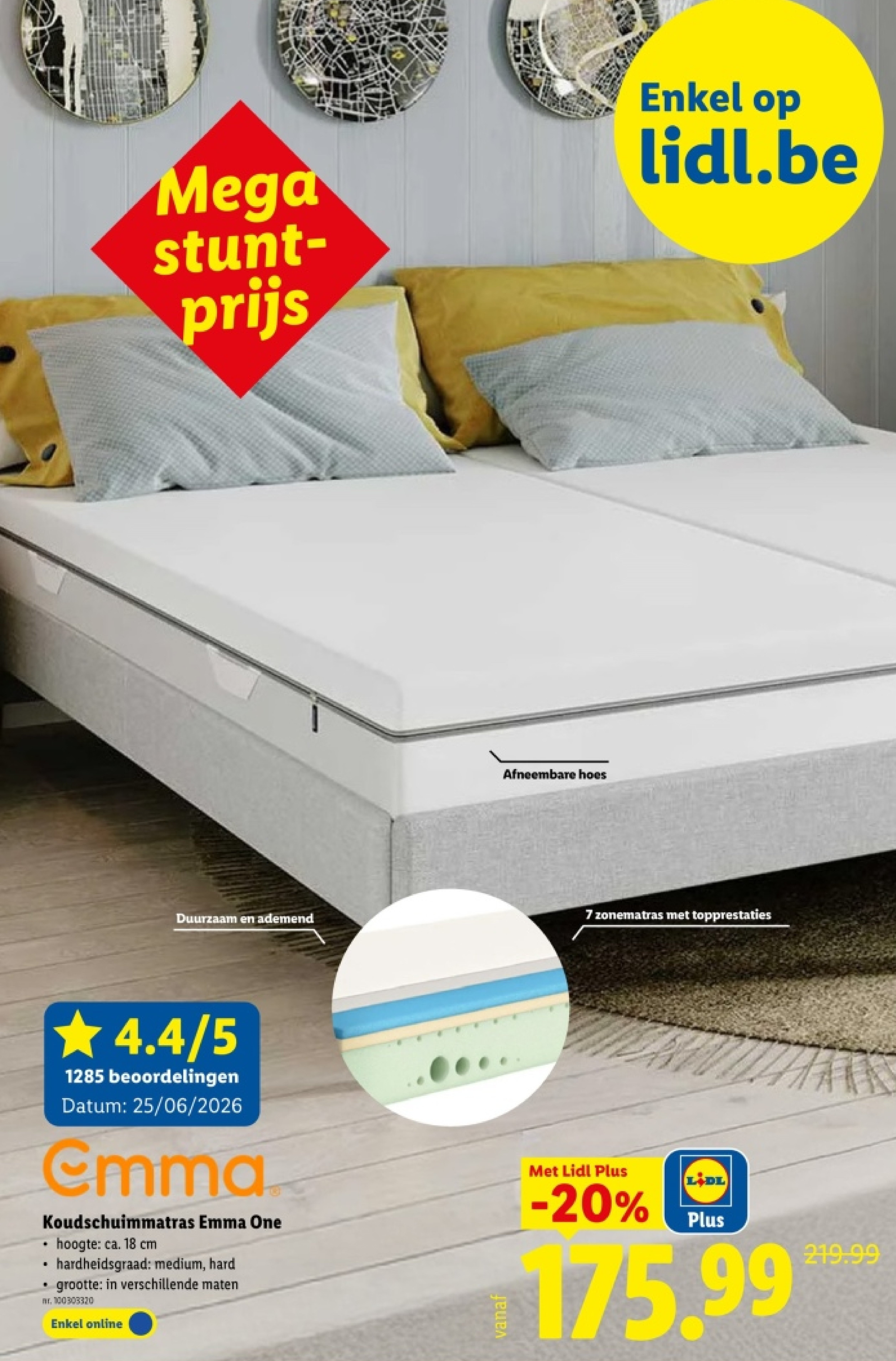 Koudschuimmatras Emma One