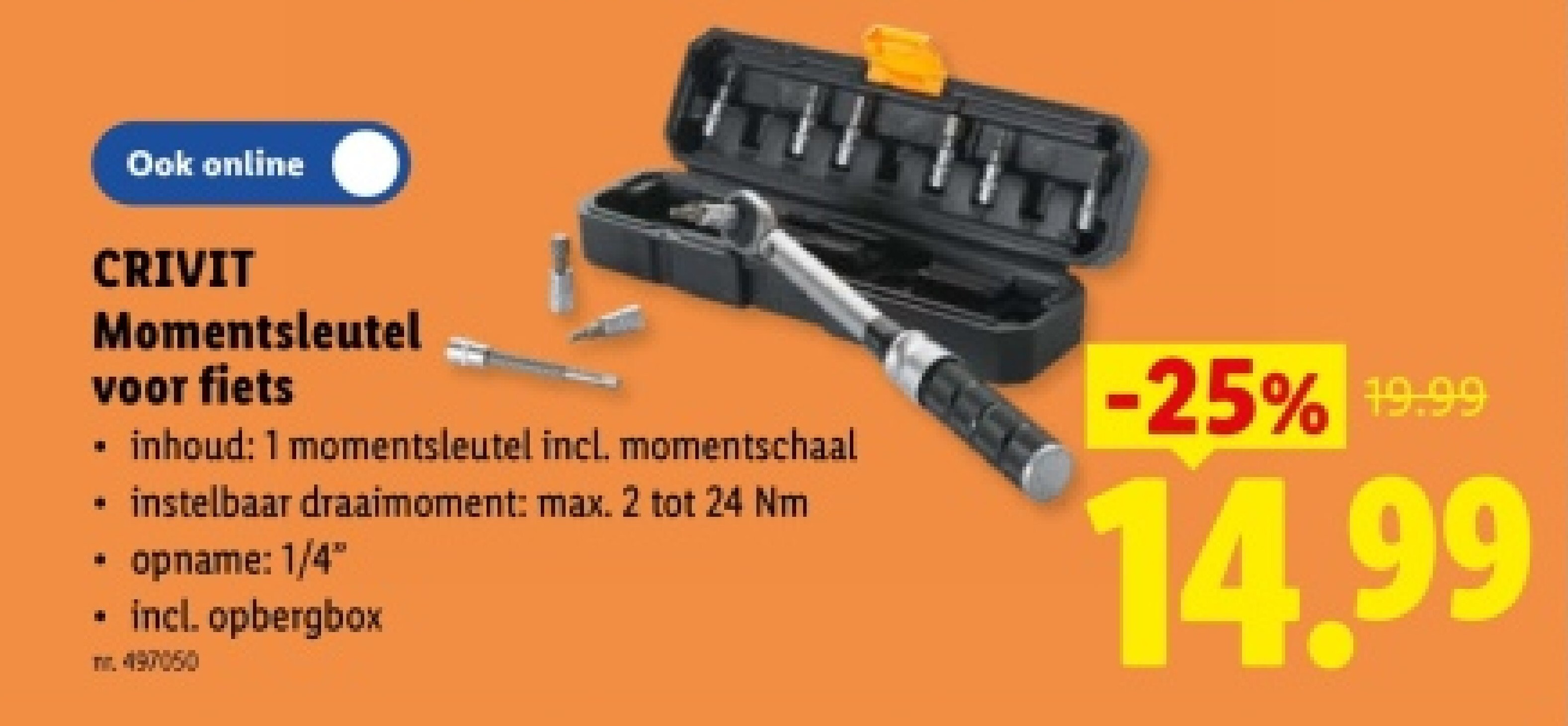 Momentsleutel voor fiets