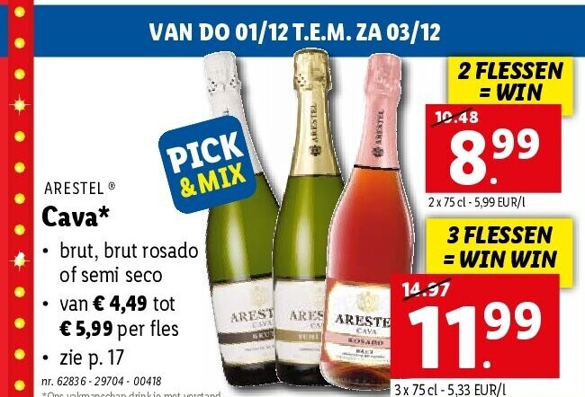 Cava • brut, brut rosado of semi seco