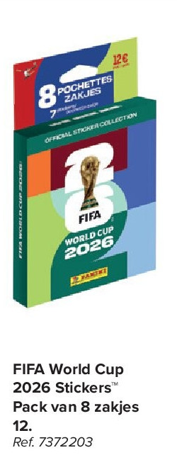 FIFA World Cup 2026 Stickers™ Pack van 8 zakjes