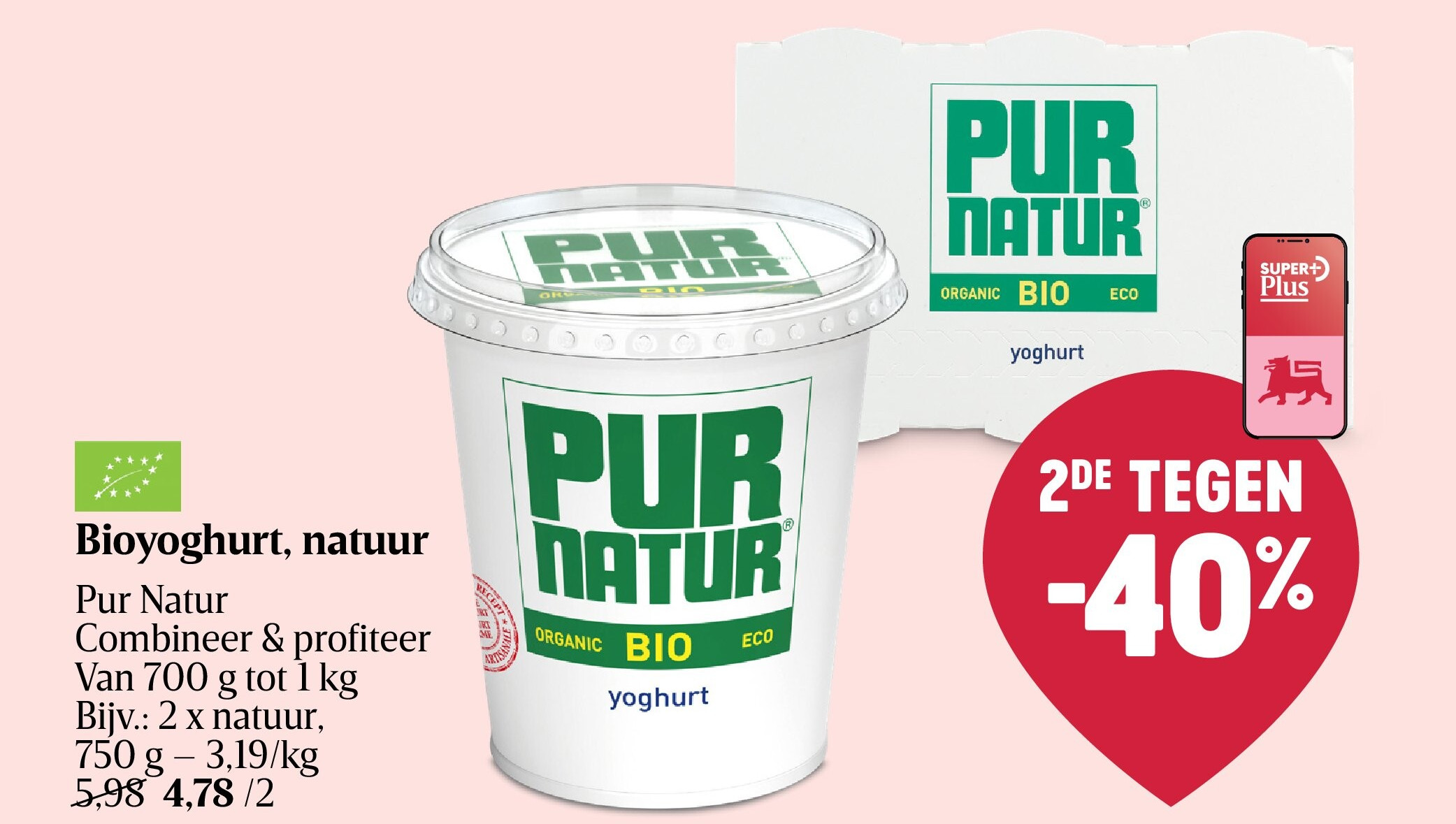Bioyoghurt, natuur
