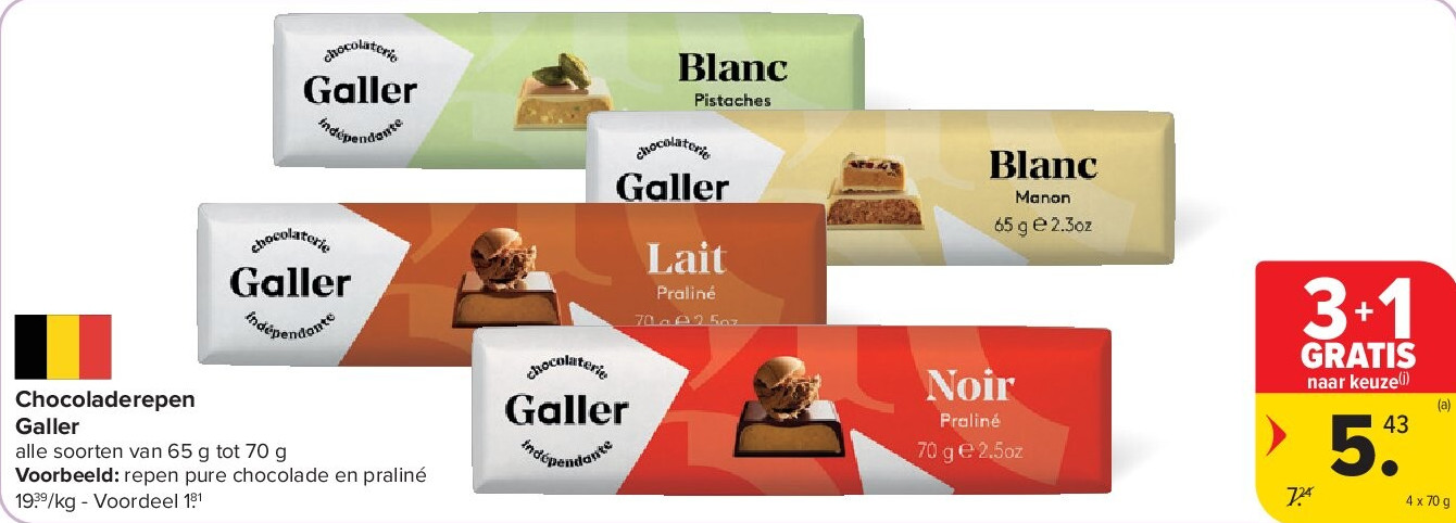 Chocoladerepen Galler
