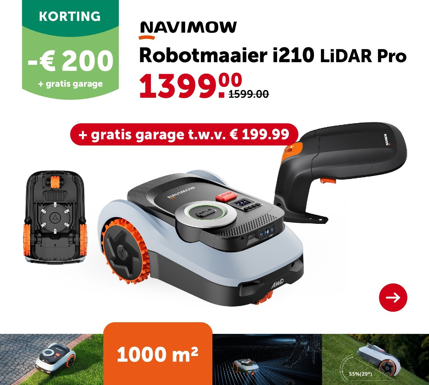 Robotmaaier i210 LiDAR Pro
