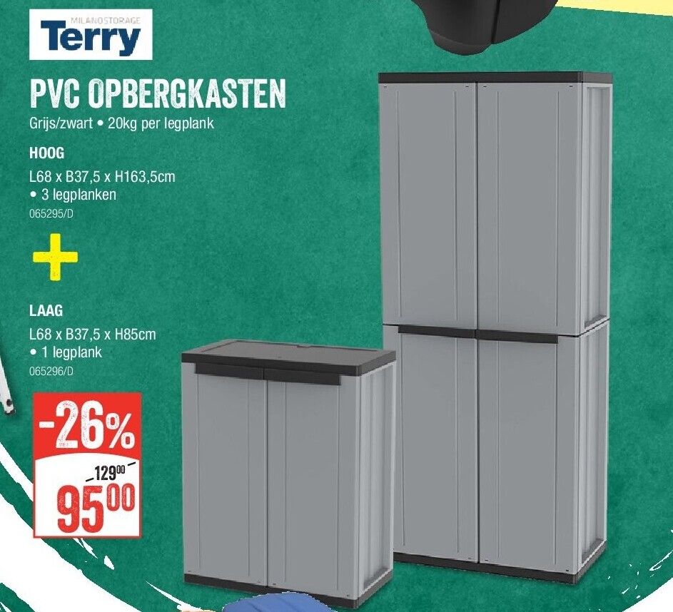 PVC opbergkasten HOOG + LAAG