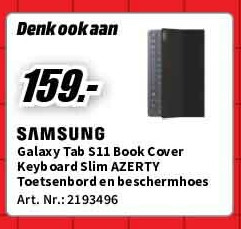 Galaxy Tab S11 Book Cover Keyb oard Slim AZERTY Toetsenbord en beschermhoes