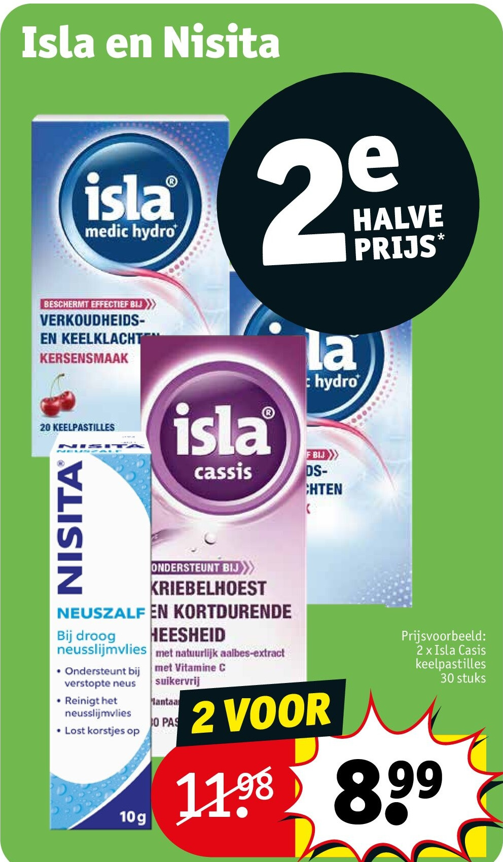 2 x Isla Casis keelpastilles 30 stuks