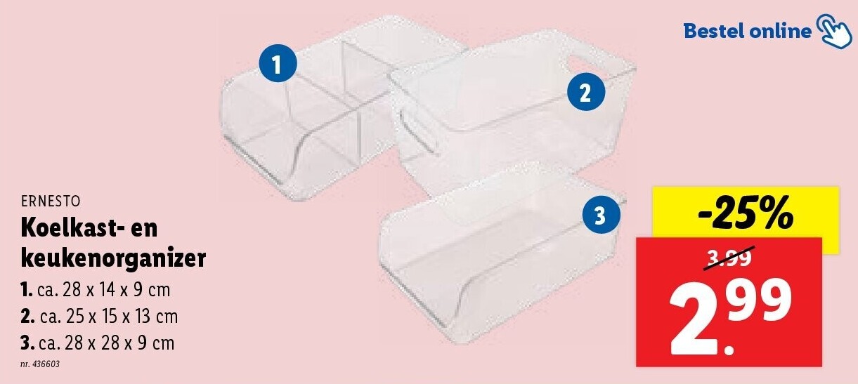 Koelkast- en keukenorganizer