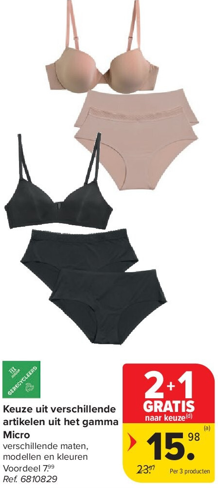 Keuze uit verschillende artikelen uit het gamma Micro