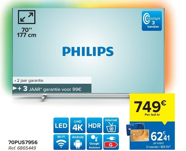 Phlips 70’’ UHD 4K Led Tv