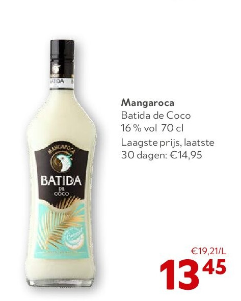 Mangaroca Batida de Coco 16 % vol 70 cl