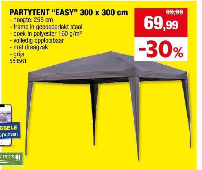 PARTYTENT “EASY” 300 x 300 cm