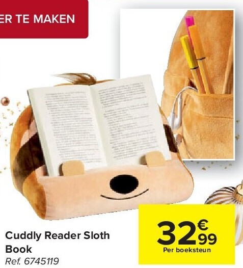 Cuddly Reader Sloth Book