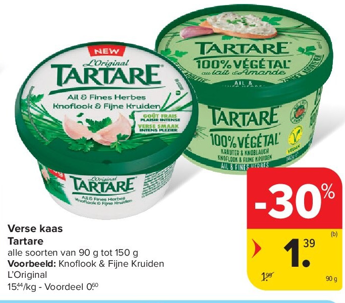 Verse kaas Tartare