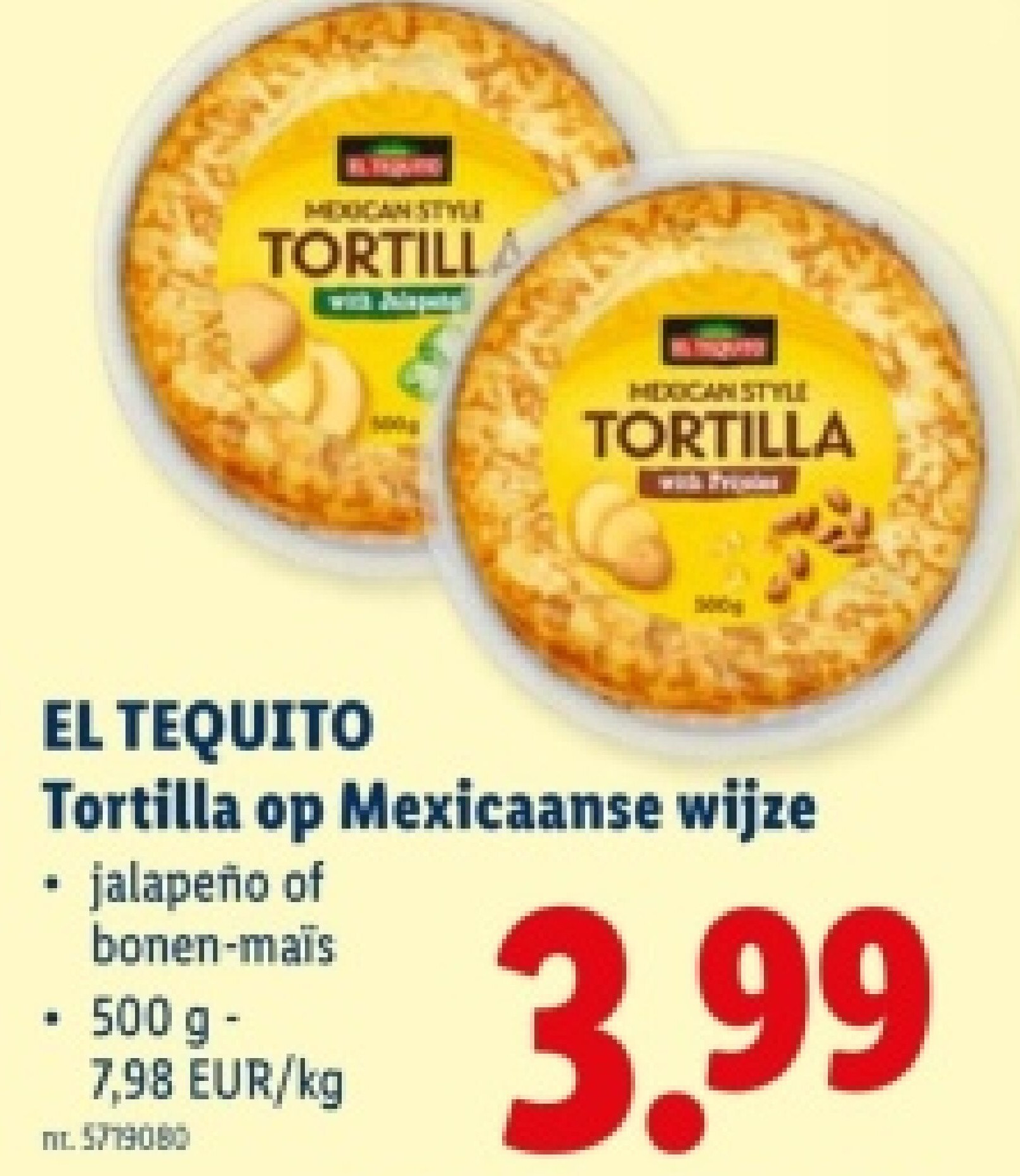 Tortilla op Mexicaanse wijze