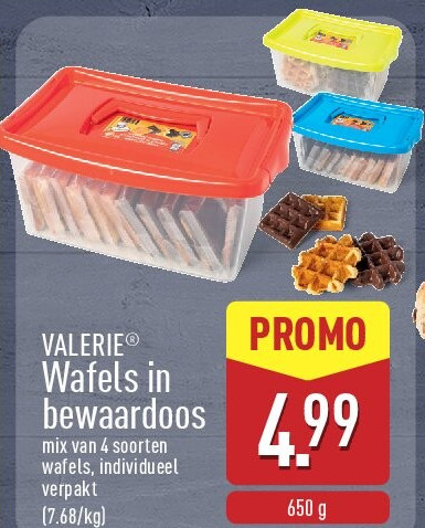 Wafels in bewaardoos